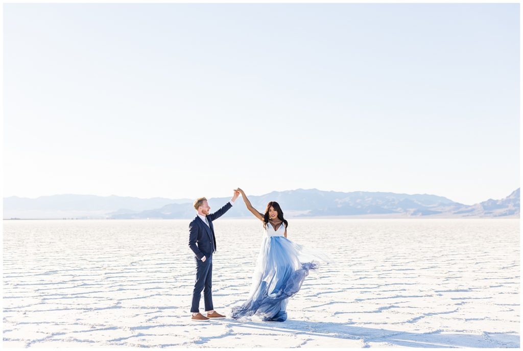 Utah Salt Flat engagement shoot